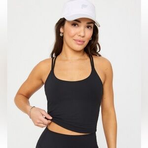 Fabletics Black Principal Built-In Bra Tank Top Sz L